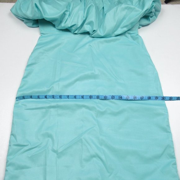 Anthropologie Let Me Be Strapless Slim Bubble Dress Hawaiian Blue - Large - Picture 7 of 13